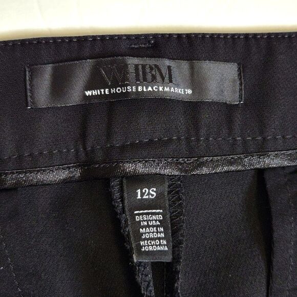 White House Black Market Ines Slim Boot Black Dress Pants Stretch Women's 12S - Picture 8 of 14